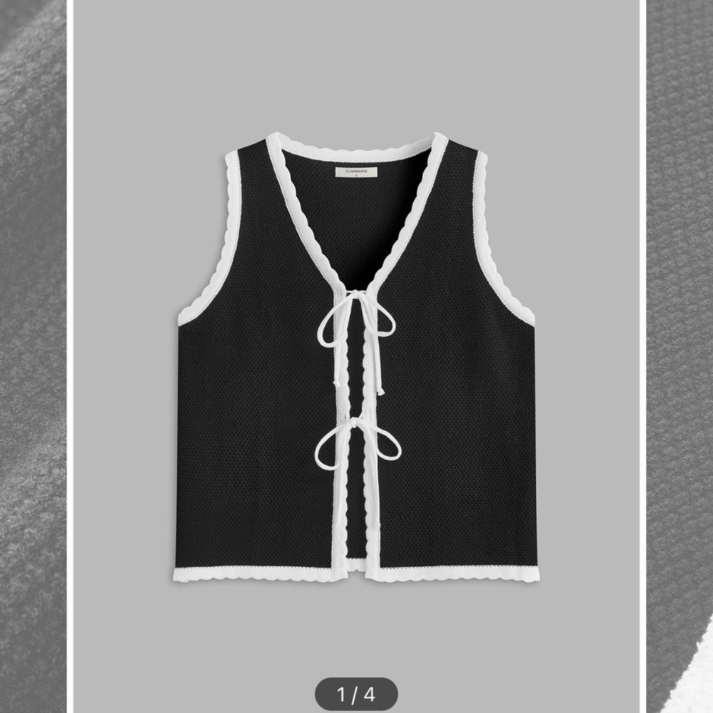 Commense Black and White Tank Top